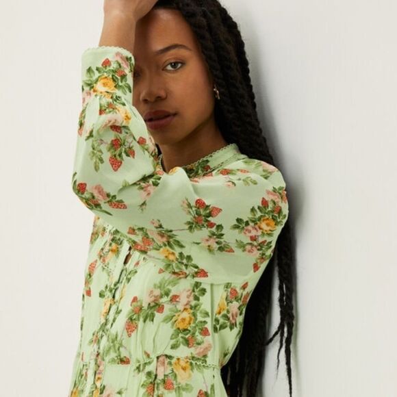 NWT Shirt dress viscose green size US 16 - Picture 9 of 12